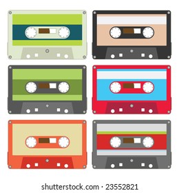 audio tape set of six vintage records