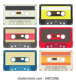 audio tape set of six vintage records