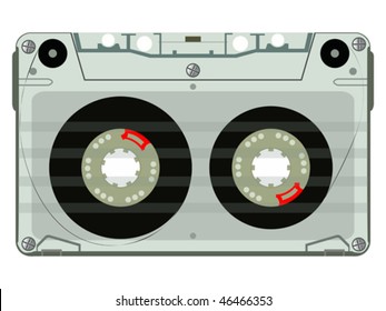 audio tape vector, abstract art illustration