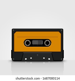 audio tape yellow front view