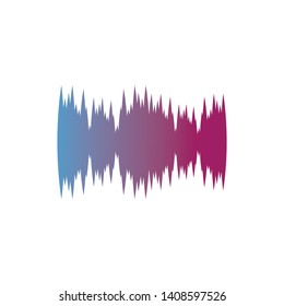 Audio technology, music sound waves vector icon illustration - Vector