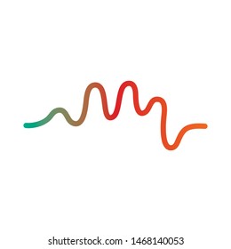 Audio technology, music sound waves vector icon illustration