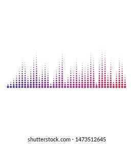 Audio technology, music sound waves vector icon illustration