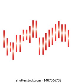 Audio technology, music sound waves vector icon illustration