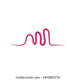 Audio technology, music sound waves vector icon illustration