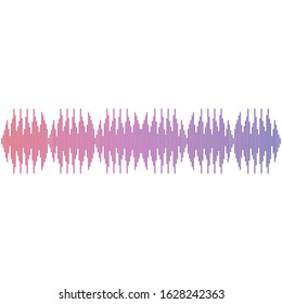 Audio technology, music sound waves vector icon illustration