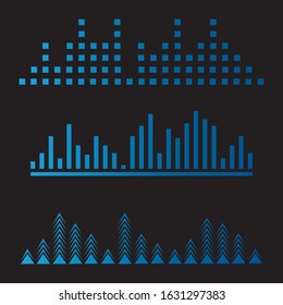 Audio technology  music sound waves vector icon illustration