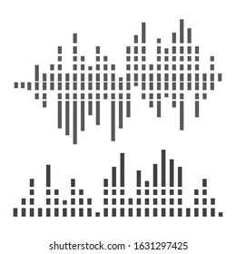 Audio technology  music sound waves vector icon illustration