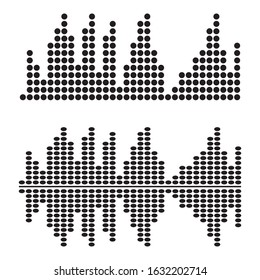 Audio technology  music sound waves vector icon illustration