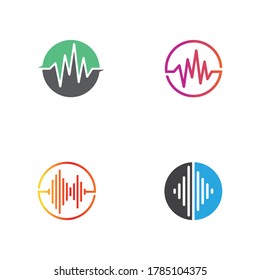 Tecnología de audio, sonido de música, imagen vectorial
