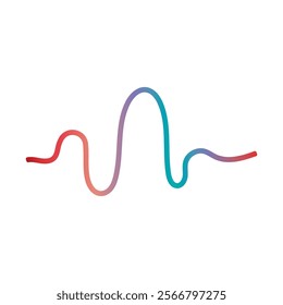 Audio technology, music sound waves vector icon illustration