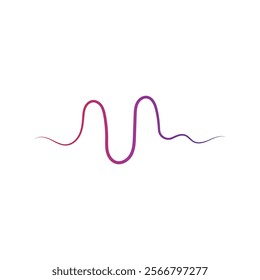 Audio technology, music sound waves vector icon illustration