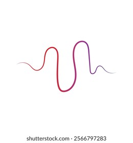 Audio technology, music sound waves vector icon illustration