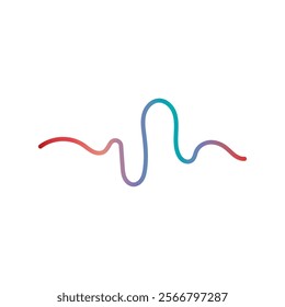 Audio technology, music sound waves vector icon illustration