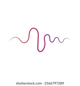 Audio technology, music sound waves vector icon illustration