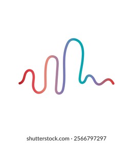 Audio technology, music sound waves vector icon illustration