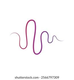 Audio technology, music sound waves vector icon illustration