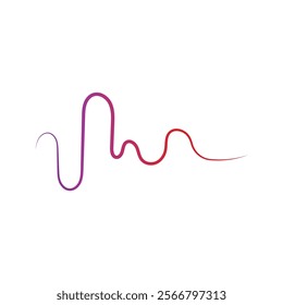 Audio technology, music sound waves vector icon illustration