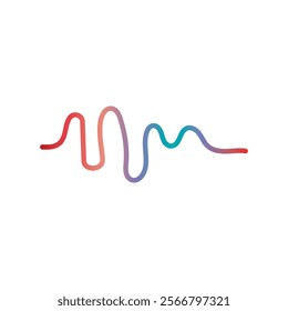 Audio technology, music sound waves vector icon illustration