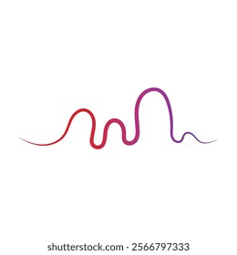 Audio technology, music sound waves vector icon illustration