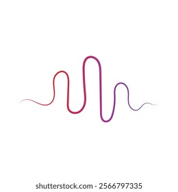 Audio technology, music sound waves vector icon illustration