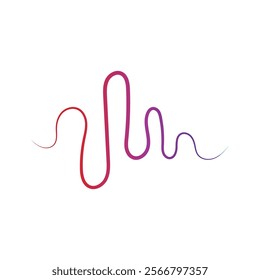 Audio technology, music sound waves vector icon illustration