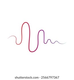 Audio technology, music sound waves vector icon illustration