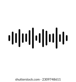 Audio technology, sound wave icon