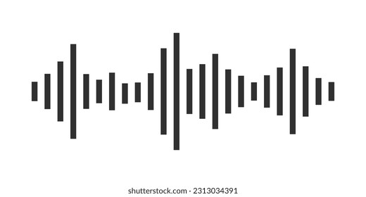 Audio technology, sound wave icon