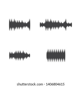 Audio technology,music sound waves vector icon illustration - Vector