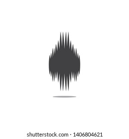 Audio technology,music sound waves vector icon illustration - Vector