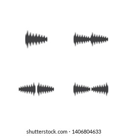 Audio technology,music sound waves vector icon illustration - Vector