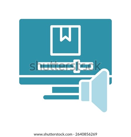 Audio Tool dual tone blue color, mini illustration icon. use for modern concept, print, UI, UX kit, web and app development. Vector related to product offering, marketing, business.