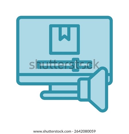 Audio Tool dual tone blue color, mini illustration icon. use for modern concept, print, UI, UX kit, web and app development. Vector related to product offering, marketing, business.