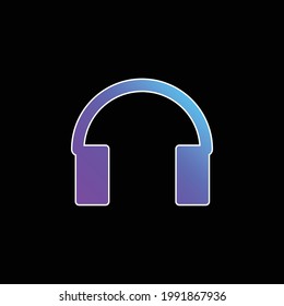 Audio Tool For Head blue gradient vector icon