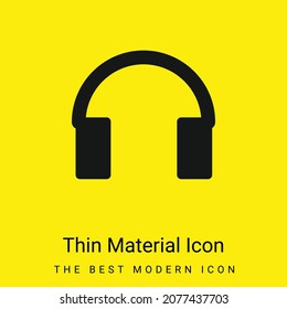 Audio Tool For Head minimal bright yellow material icon