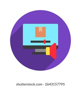 Áudio Ferramenta cor arredondada, ícone mini ilustração. use para conceito moderno, impressão, UI, kit UX, web e desenvolvimento de aplicativos. Vetor relacionado à oferta de produtos, marketing, negócios.