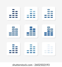 Audio UI isolated icons set