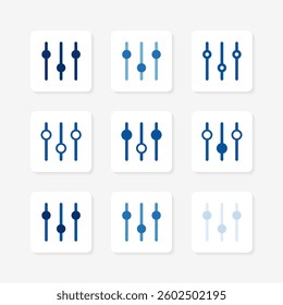 Audio UI isolated icons set