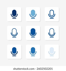 Audio UI isolated icons set