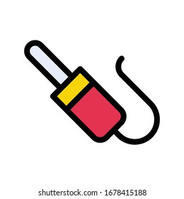 audio vector flat color icon 