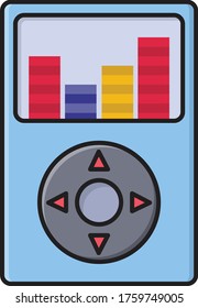 Audio-Vektorflachfarbensymbol 