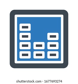 audio vector glyph color icon 