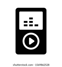audio vector glyph flat icon 