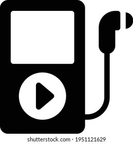 icono plano de glifo vector de audio