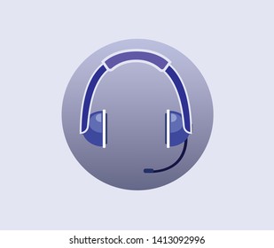 Audio vector icon. Headphones and mp3 player simple solid icon. Symbol, logo illustration.
