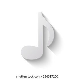 audio vector icon - paper illustration 