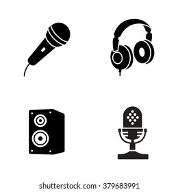 Audio vector icons
