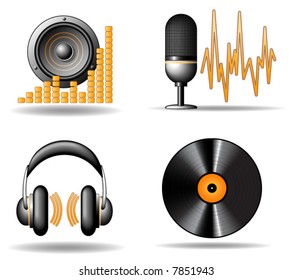 Audio vector icons