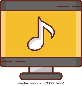 audio Vector illustration on a transparent background. Premium quality symbols. Vector Line Flat color  icon for concept and graphic design.